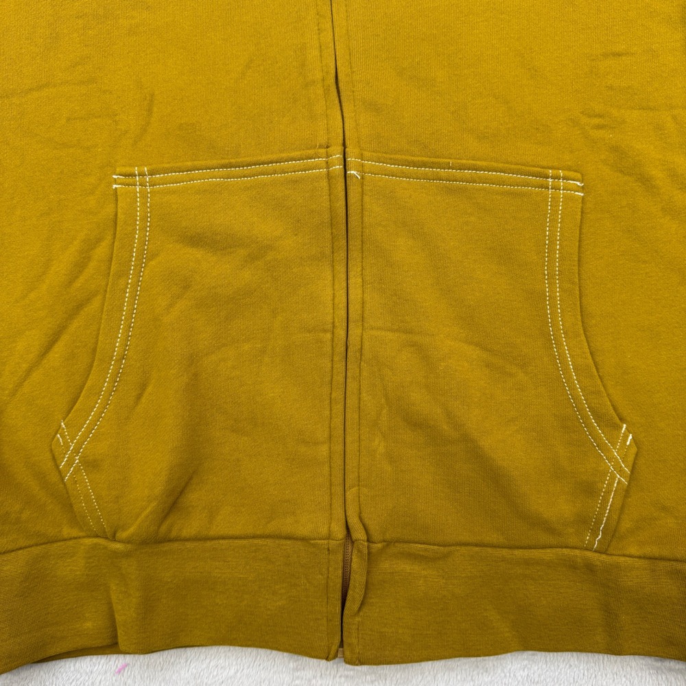 Kangol Hoodie Mens XL Mustard Yellow Embroidered Kangaroo Logo Streetwear‎ - Picture 2 of 10